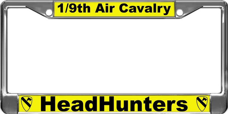 1_9th Air Cavalry - custom metal license plate frame